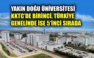 Yakın Doğu Üniversitesi KKTC’de birinci, Türkiye genelinde ise 5’inci sırada