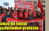  Gebze'de metal işçilerinden protesto