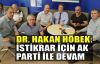 Höbek: İstikrar için AK Parti ile devam