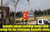 Şehidin adının verildiği parka Türk Bayrağı ile baz istasyonu kamufle etmişler