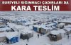 Suriyeli sığınmacı çadırları da kara teslim