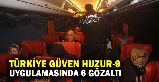  'Türkiye Güven Huzur-9' uygulamasında 6 gözaltı