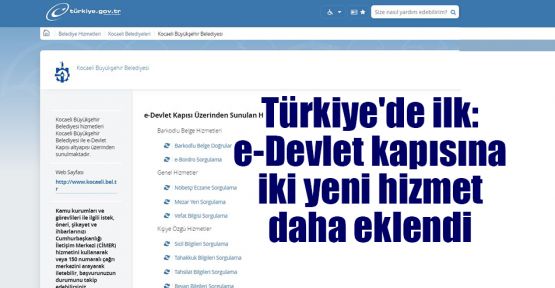 Türkiye'de ilk: e-Devlet kapısına iki yeni hizmet daha eklendi