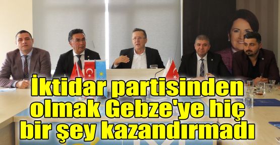   Türkkan: İktidar partisinden olmak Gebze'ye hiç bir şey kazandırmadı